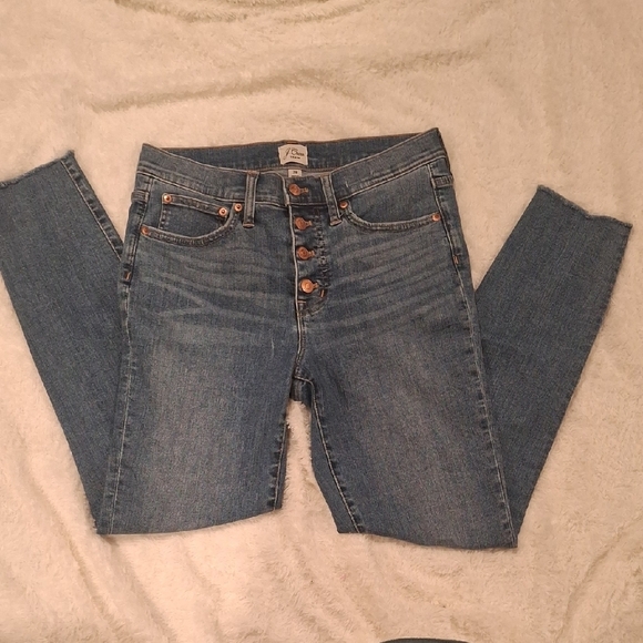 J. Crew High Rise Blue Jeans Slim Fit - Picture 1 of 7